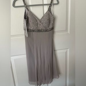 Grey cocktail dress size 2